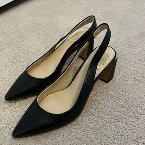 Vince Camuto slingback block heel pump